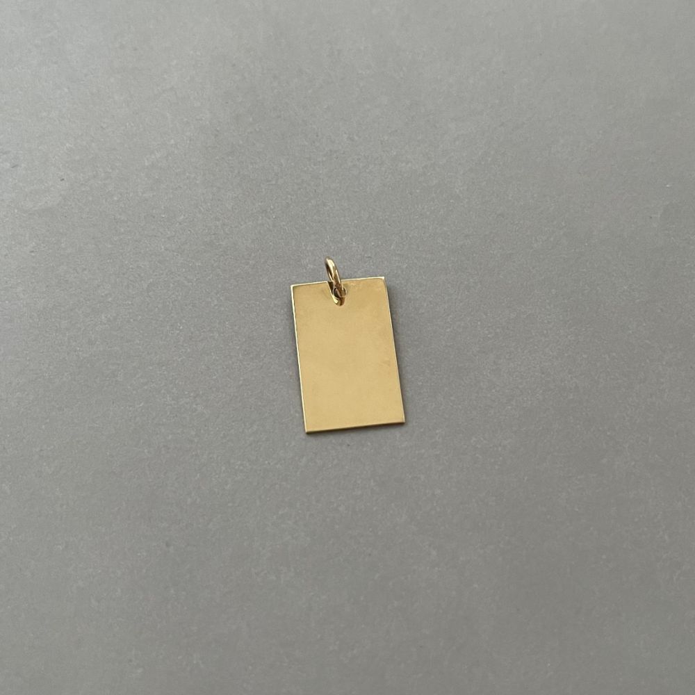 Pingente placa retangular