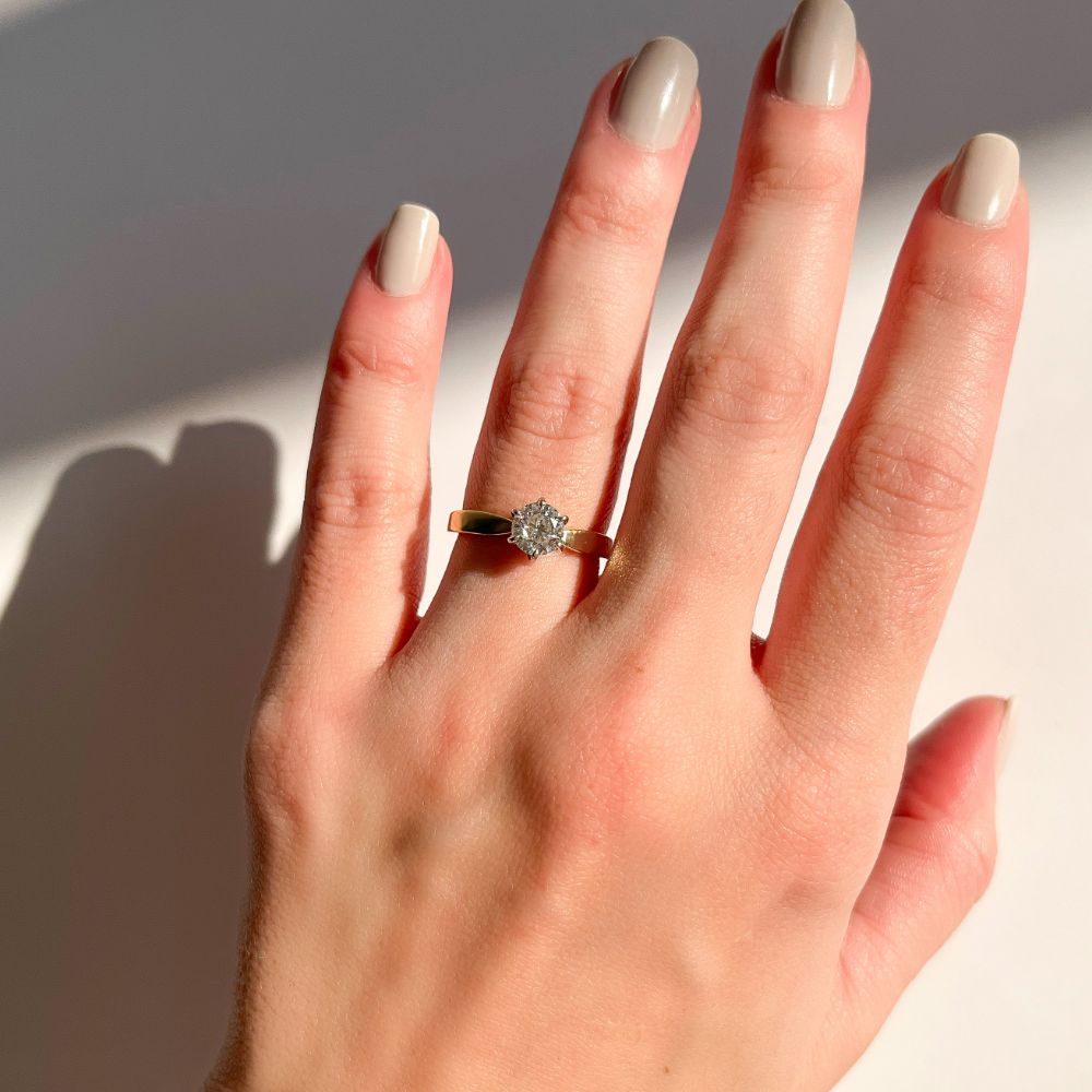 Anel Solitário Diamante La CT 1ct Ouro Am...