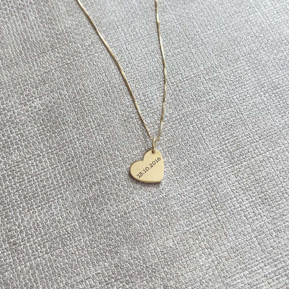 Pingente placa coração 20mm