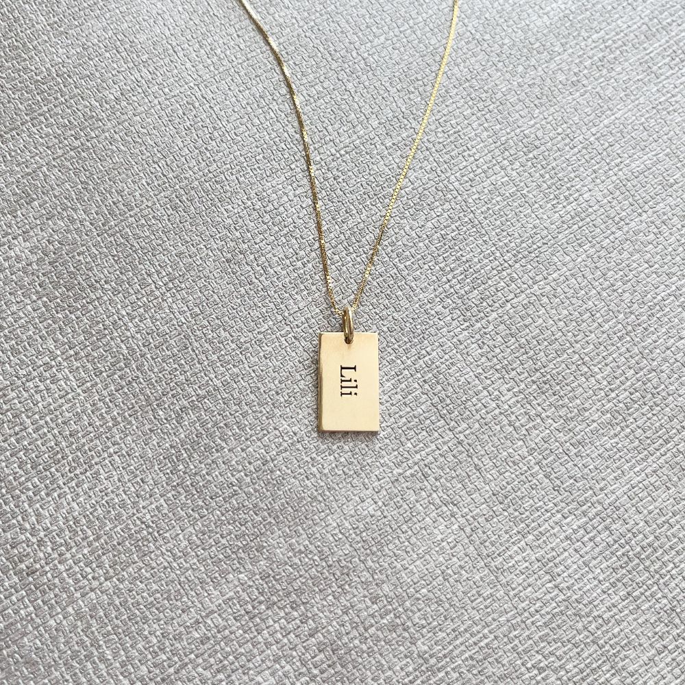 Pingente placa retangular