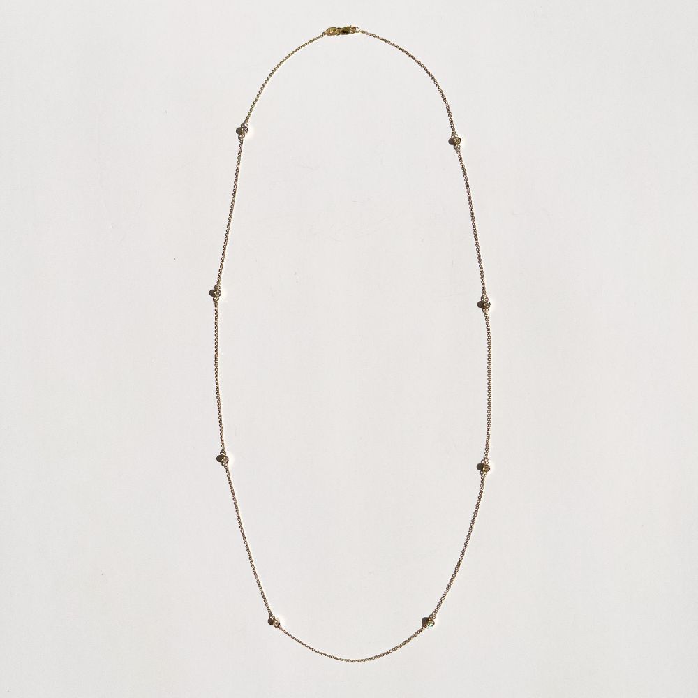 Corrente 70cm com 8 diamantes